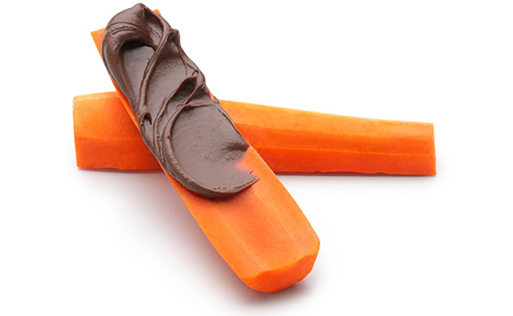 carrots with hersheys spread