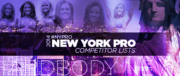 2014 New York Pro competitor lists